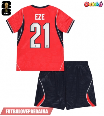 Lacne Dětský Futbalové dres Anglicko Eberechi Eze #21 MS 2026 Krátky Rukáv - Preč (+ trenírky)